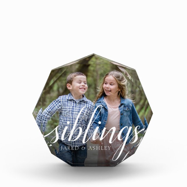 Custom Siblons Brother Sister Foto Handwriting (Vorderseite)