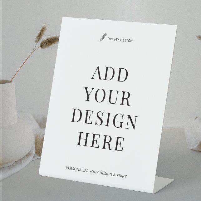 Custom Sign Printing 8x10" Pedestal Business Sign Sockelschild (Custom 8x10" Pedestal Sign Printing)