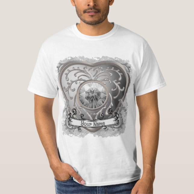 Custom Silver Fairy Heart T - Shirt (Vorderseite)