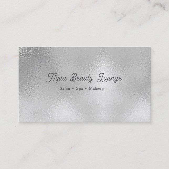 Custom Silver Salon | Beauty Spa Visitenkarte (Vorderseite)