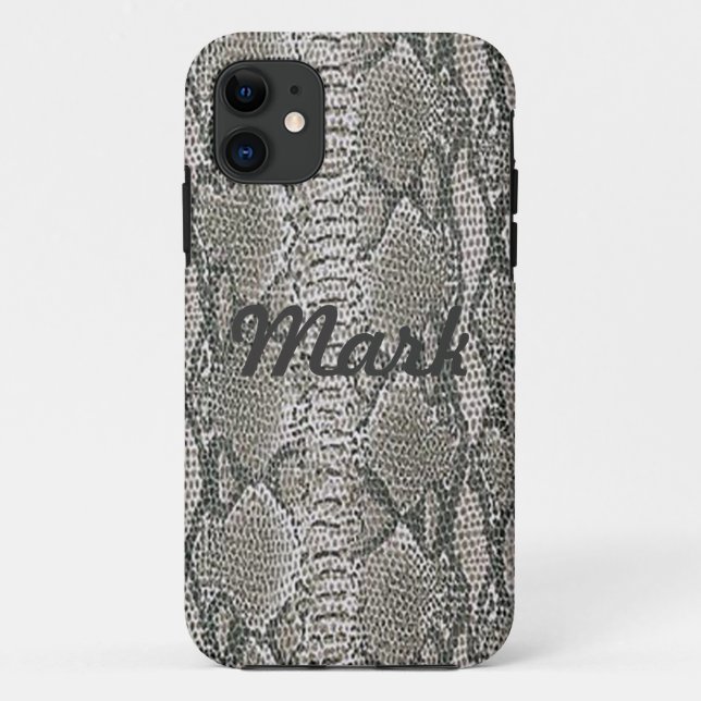 Custom Silver Snake Skin iPhone 5 Fall Case-Mate iPhone Hülle (Rückseite)