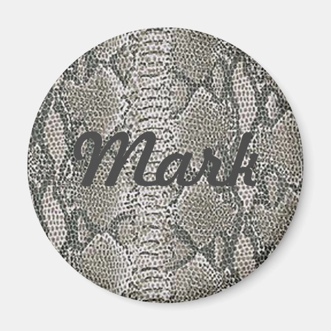 Custom Silver Snake Skin Magnet (Vorne)