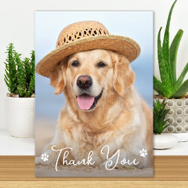 Custom Simple Dog Pet Foto Vet Tech Veterinary Dankeskarte