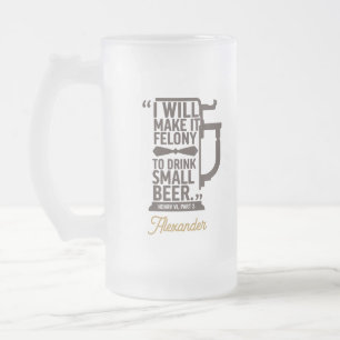 Custom Simple Modern Funny Beyond Quote Vater Mattglas Bierglas