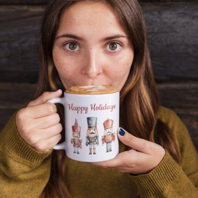 Custom simple watercolor Nutcracker Christmas Kaffeetasse (Von Creator hochgeladen)
