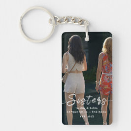 Custom Sisters Photo Keychain – Gift for Her Schlüsselanhänger