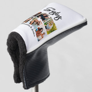 Custom Sisters Script 6 Foto Collage Golf Headcover