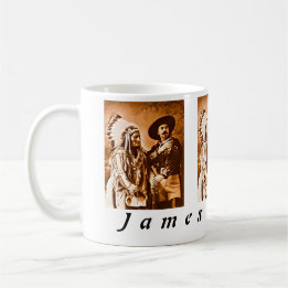 Custom Sitting Bull Buffalo Bill Wild West Show Kaffeetasse
