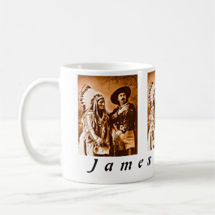 Custom Sitting Bull Buffalo Bill Wild West Show Kaffeetasse