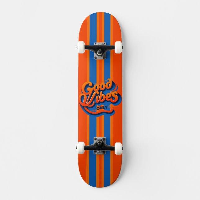 Custom Skateboard Deck - "Good Vibes" (Vorderseite)