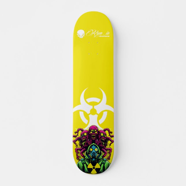 Custom Skateboard Deck - "Mutant Biohazard 2"  (Vorne)
