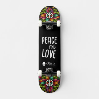 Custom Skateboard Deck - "Peace and Love"
