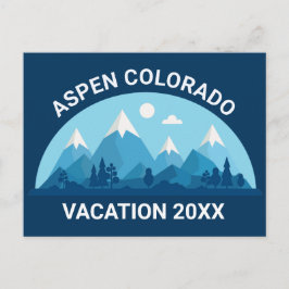 Custom Ski Town Colorado City Mountain Vacation Postkarte
