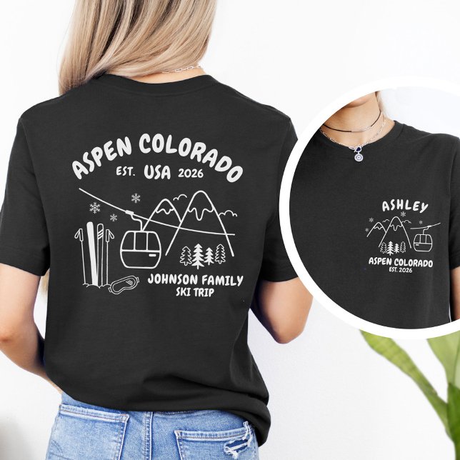 Custom Ski Trip Family Friends Group Matching T-Shirt (Von Creator hochgeladen)
