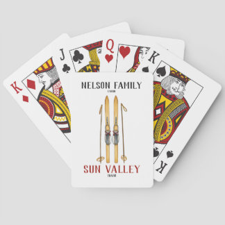 Custom Skiing Cabin Personalized Poker Cards Spielkarten