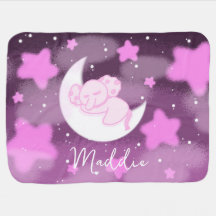 Custom Sleeping Elephant Baby Blanket