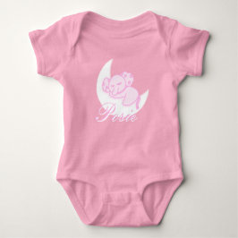 Custom Sleeping Elephant Baby Bodysuit Baby Strampler