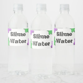 Custom Slime Birthday Party Wasserflaschenetikett