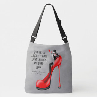 Custom Slogan Fashionable Lady in Stiletto Tragetaschen Mit Langen Trägern