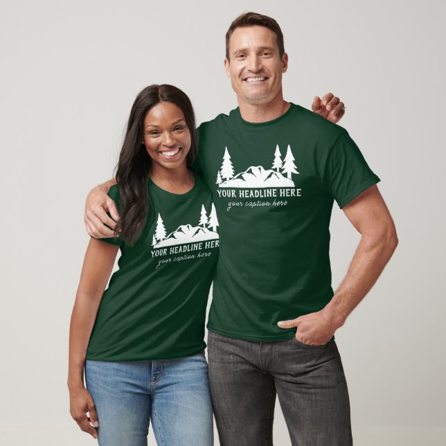 Custom Slogan Hiking, Camping, Outdoorsy T-Shirt (Unisex)