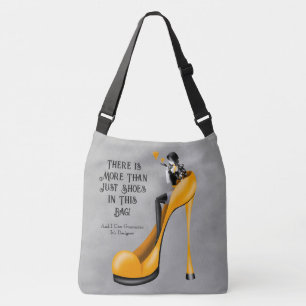 Custom Slogan modische Lady in Stiletto Tragetaschen Mit Langen Trägern