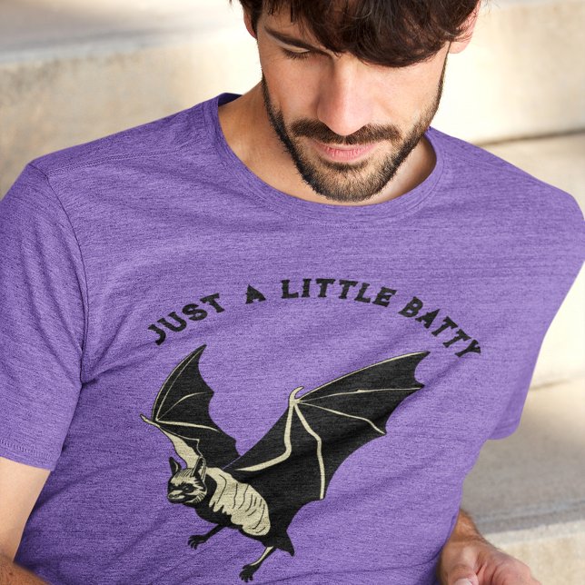 Custom Slogan Retro Halloween Bat Graphic Tri-Blend Shirt (Von Creator hochgeladen)