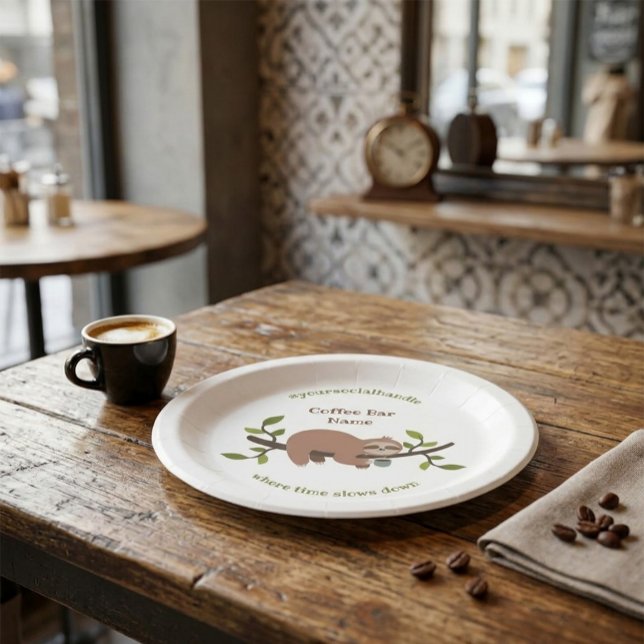 Custom Sloth Coffee Bar  Pappteller (Von Creator hochgeladen)