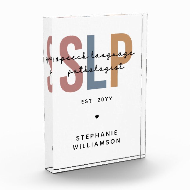 Custom SLP Speech Language Pathologe Fotoblock (Links)