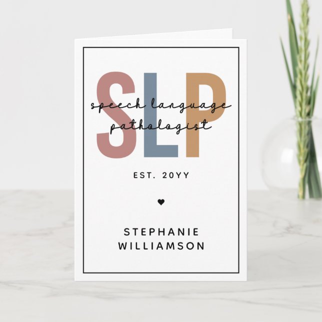 Custom SLP Speech Language Pathologe Karte (Vorderseite)
