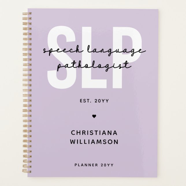 Custom SLP Speech Language Pathologe Planer (Vorderseite)