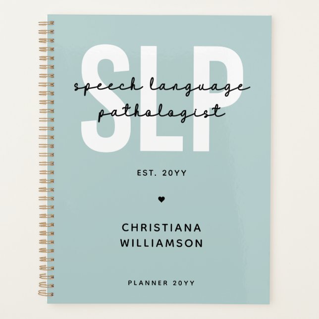 Custom SLP Speech Language Pathologe Planer (Vorderseite)