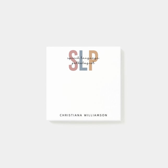 Custom SLP Speech Language Pathologe Post-it Klebezettel (Vorderseite)