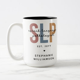 Custom SLP Speech Language Pathologe Zweifarbige Tasse
