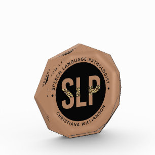 Custom SLP Speech Pathologe Leopard Druckgeschenke Fotoblock