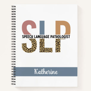 Custom SLP Speech Pathologe Leopard Print Notizbuch