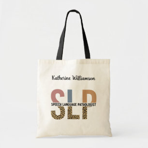Custom SLP Speech Pathologe Leopard Print Tragetasche