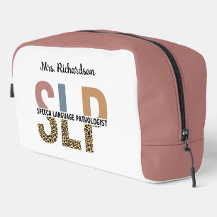 Custom SLP Speech Pathologe Leopard Print Waschbeutel