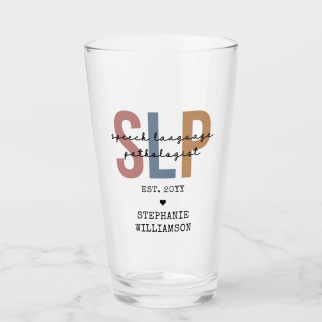 Custom SLP Speech Pathologist Speech Therapist Glas (Vorderseite)