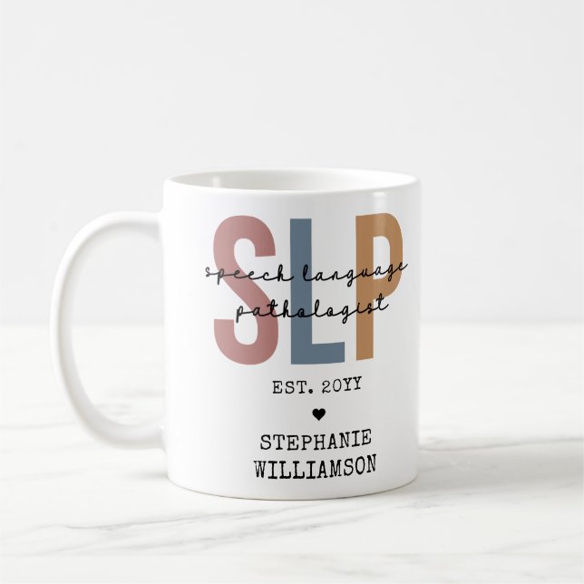 Custom SLP Speech Pathologist Speech Therapist Kaffeetasse (Links)