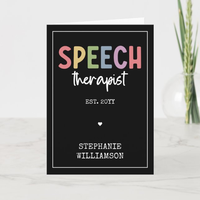 Custom SLP Speech Pathologist Speech Therapist Karte (Vorderseite)
