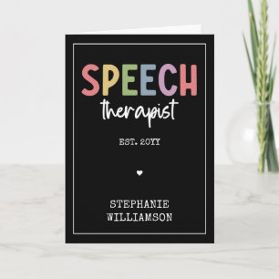 Custom SLP Speech Pathologist Speech Therapist Karte
