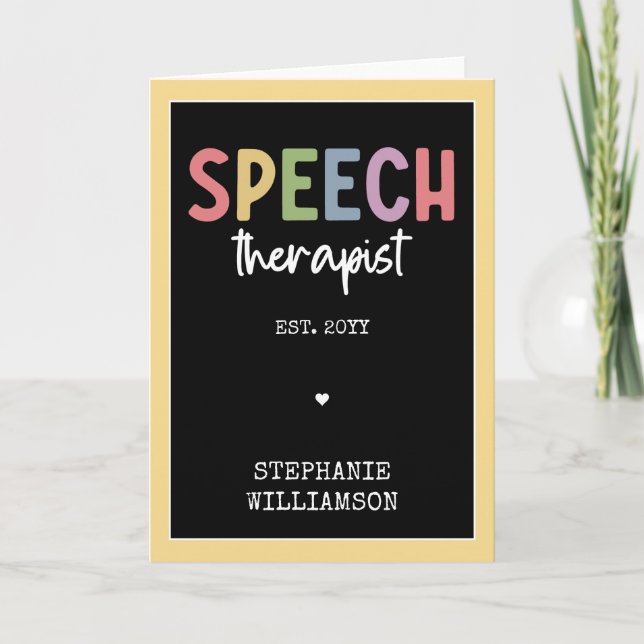 Custom SLP Speech Pathologist Speech Therapist Karte (Vorderseite)