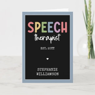Custom SLP Speech Pathologist Speech Therapist Karte