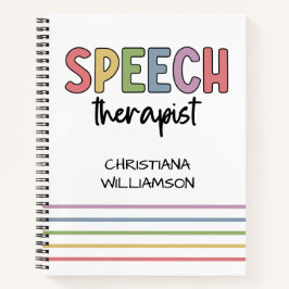 Custom SLP Speech Pathologist Speech Therapist Notizbuch
