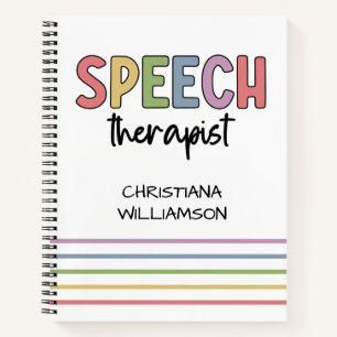 Custom SLP Speech Pathologist Speech Therapist Notizbuch
