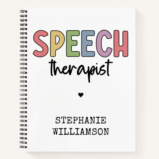 Custom SLP Speech Pathologist Speech Therapist Notizbuch (Vorderseite)
