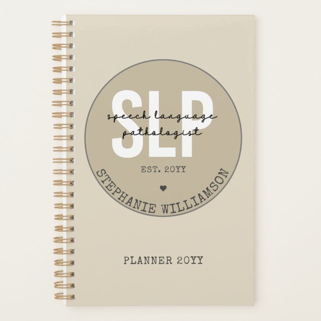 Custom SLP Speech Pathologist Speech Therapist Planer (Vorderseite)