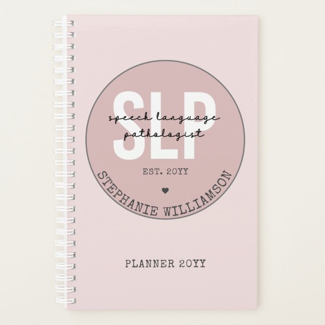 Custom SLP Speech Pathologist Speech Therapist Planer (Vorderseite)