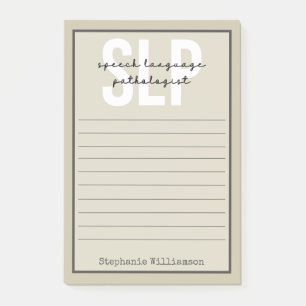 Custom SLP Speech Pathologist Speech Therapist Post-it Klebezettel