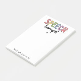 Custom SLP Speech Pathologist Speech Therapist Post-it Klebezettel